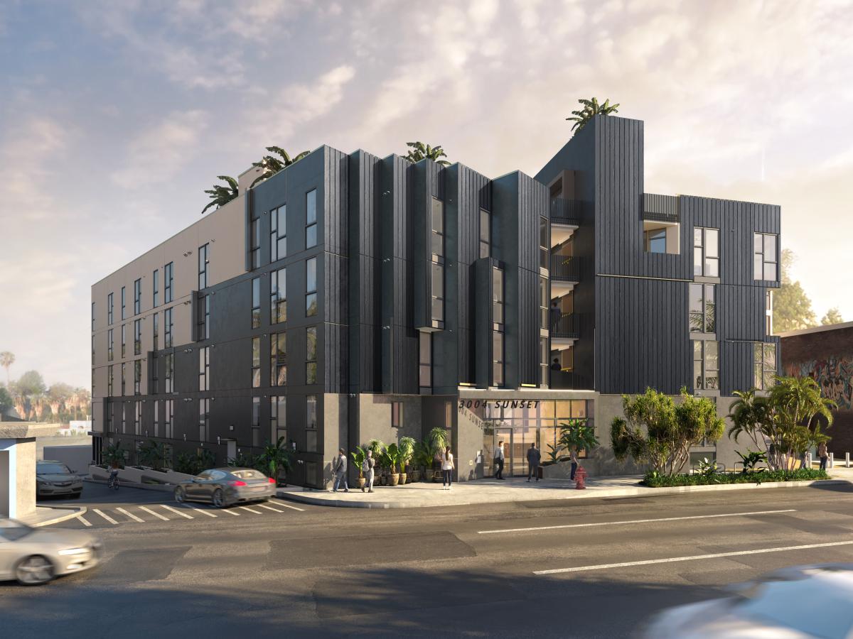 邦楽 Agencement - ST LP 74 apartments take shape at 3004 Sunset Blvd. in Silver Lake